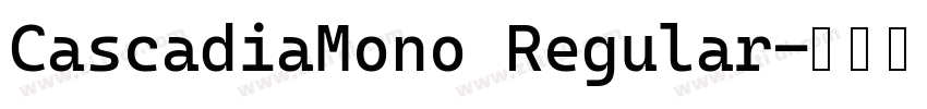 CascadiaMono Regular字体转换